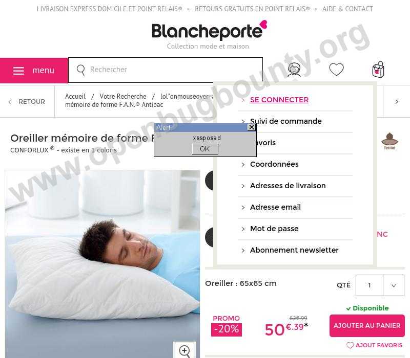 blancheporte.fr Cross Site Scripting vulnerability OBB-530559 | Open Bug  Bounty