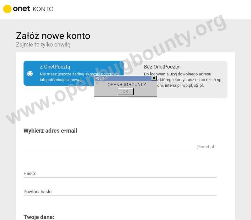 All Vulnerabilities for m.konto.onet.pl Patched via Open Bug Bounty